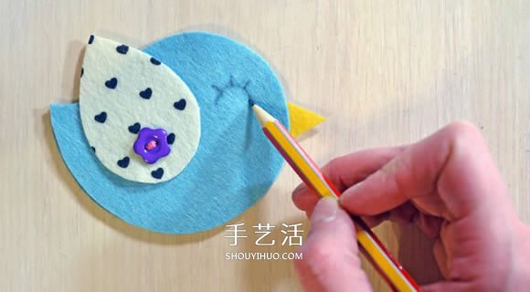 不織布小鳥(niǎo)冰箱貼DIY 手工布藝小鳥(niǎo)冰箱貼制作 -  rpnrmr.com