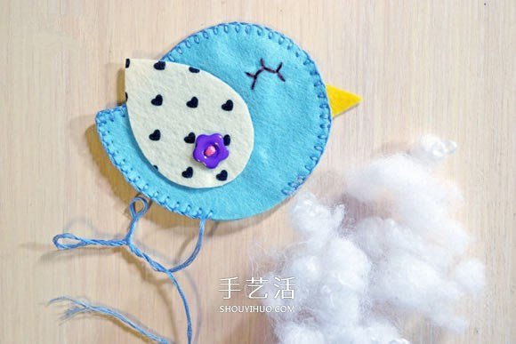 不織布小鳥(niǎo)冰箱貼DIY 手工布藝小鳥(niǎo)冰箱貼制作 -  rpnrmr.com