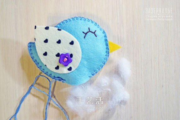 不織布小鳥(niǎo)冰箱貼DIY 手工布藝小鳥(niǎo)冰箱貼制作 -  rpnrmr.com