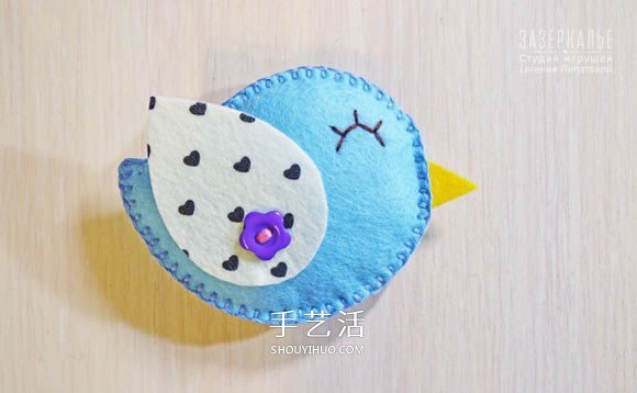 不織布小鳥(niǎo)冰箱貼DIY 手工布藝小鳥(niǎo)冰箱貼制作 -  rpnrmr.com