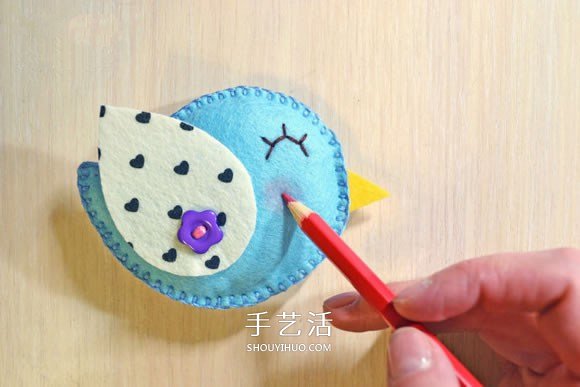 不織布小鳥(niǎo)冰箱貼DIY 手工布藝小鳥(niǎo)冰箱貼制作 -  rpnrmr.com