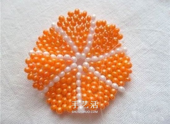 串珠制作橙瓣鑰匙鏈 水果風(fēng)串珠鑰匙掛件DIY -  rpnrmr.com