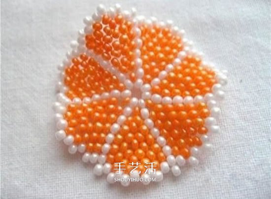 串珠制作橙瓣鑰匙鏈 水果風(fēng)串珠鑰匙掛件DIY -  rpnrmr.com