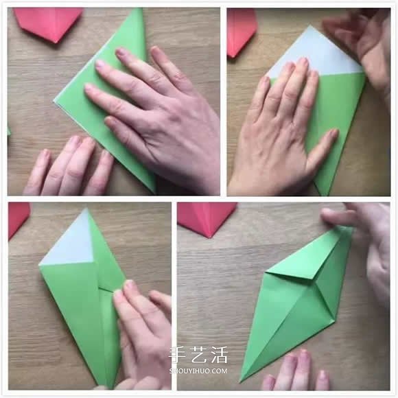 簡單又漂亮！郁金香和花莖葉子的折法圖解 -  rpnrmr.com