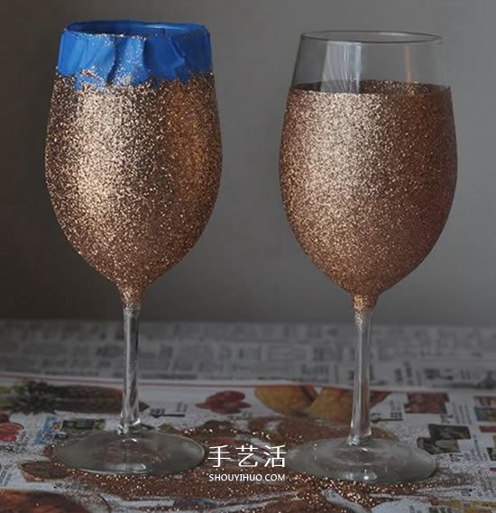華麗高腳杯改造教程 閃粉改造高腳玻璃杯DIY -  rpnrmr.com