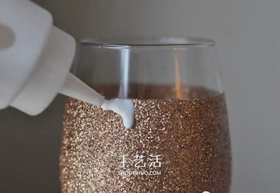 華麗高腳杯改造教程 閃粉改造高腳玻璃杯DIY -  rpnrmr.com