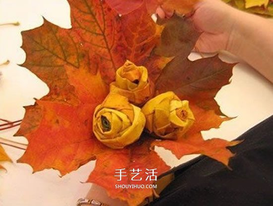 楓葉手工制作玫瑰花苞 樹葉玫瑰花苞的做法 -  rpnrmr.com