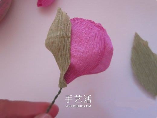 皺紋紙?zhí)枪ǖ淖龇?皺紋紙玫瑰花手工制作 -  rpnrmr.com