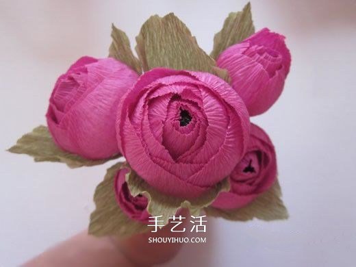 皺紋紙?zhí)枪ǖ淖龇?皺紋紙玫瑰花手工制作 -  rpnrmr.com