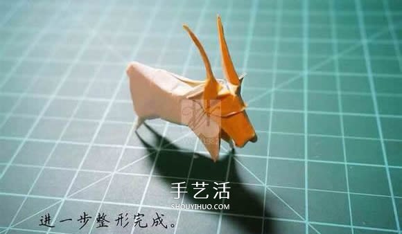 逼真山羊的折紙方法 手工折紙立體山羊圖解 -  rpnrmr.com
