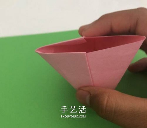 簡(jiǎn)單三角形紙盒的折法 帶愛(ài)心鎖的紙盒子折紙 -  rpnrmr.com