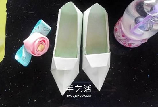 簡易高跟鞋的折法圖解 手工折紙高跟鞋的方法 -  rpnrmr.com