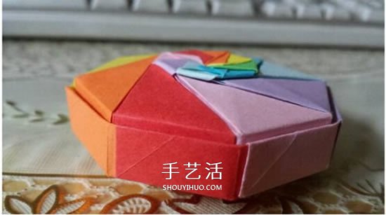 八角形紙盒的折法圖解 手工折紙彩虹盒子步驟 -  rpnrmr.com