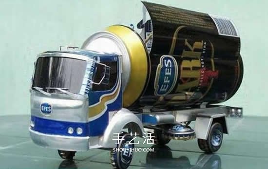 易拉罐做汽車步驟圖解 易拉罐卡車DIY教程 -  rpnrmr.com