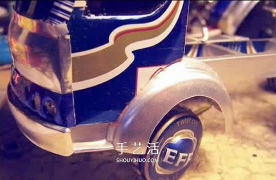 易拉罐做汽車步驟圖解 易拉罐卡車DIY教程 -  rpnrmr.com