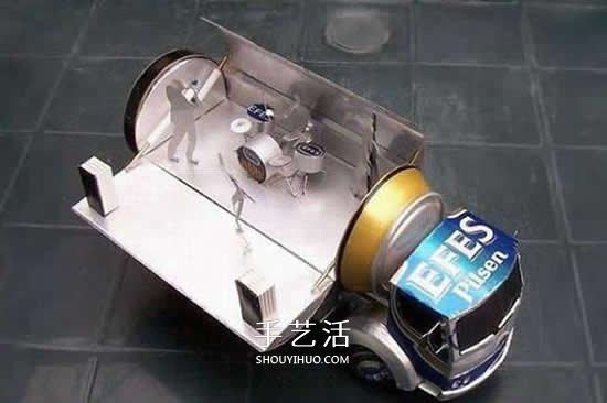 易拉罐做汽車步驟圖解 易拉罐卡車DIY教程 -  rpnrmr.com