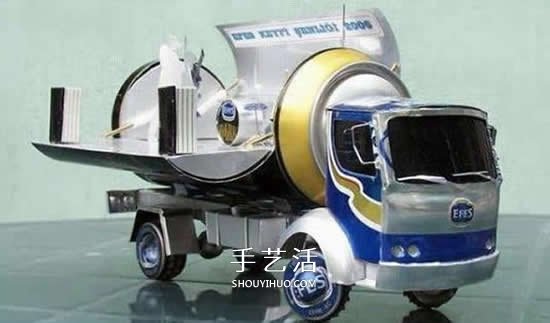易拉罐做汽車步驟圖解 易拉罐卡車DIY教程 -  rpnrmr.com