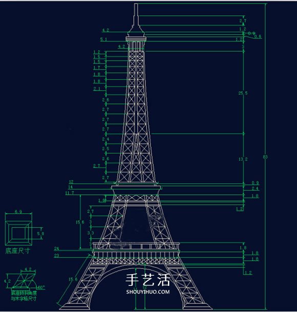 竹簽手工制作埃菲爾鐵塔模型的詳細(xì)圖解教程 -  rpnrmr.com