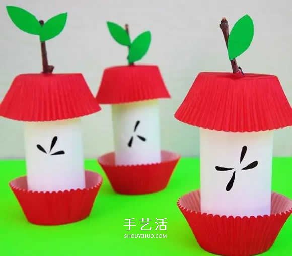 幼兒手工制作蘋果核 卷紙筒做蘋果核的方法 -  rpnrmr.com