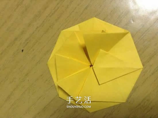 向日葵折紙步驟圖解 詳細(xì)折紙向日葵的方法 -  rpnrmr.com