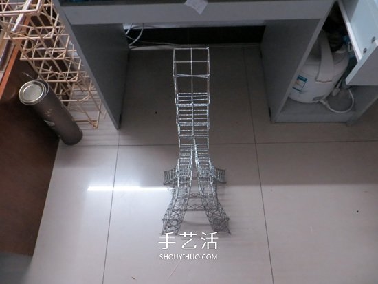大頭針制作埃菲爾鐵塔 金屬版埃菲爾鐵塔模型DIY -  rpnrmr.com