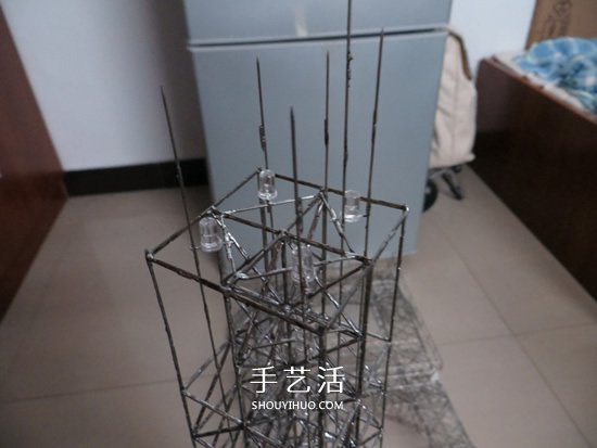 大頭針制作埃菲爾鐵塔 金屬版埃菲爾鐵塔模型DIY -  rpnrmr.com