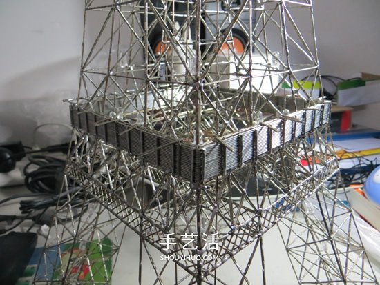 大頭針制作埃菲爾鐵塔 金屬版埃菲爾鐵塔模型DIY -  rpnrmr.com