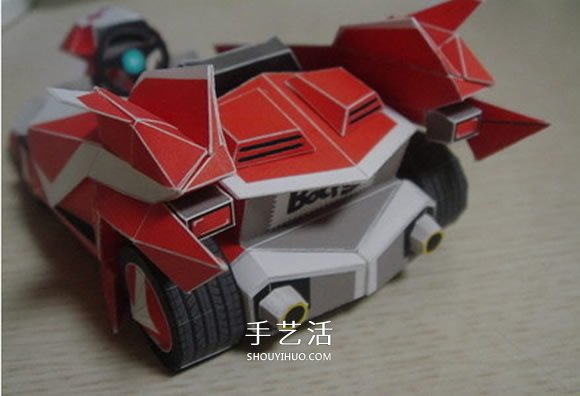 尖鋒SR跑車紙模型圖紙 卡紙做跑車模型展開(kāi)圖 -  rpnrmr.com