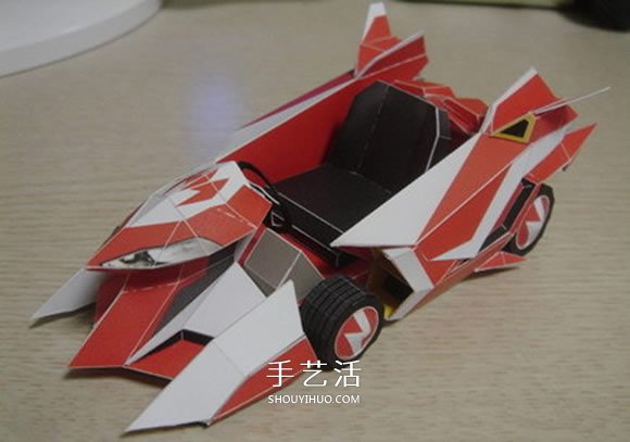 尖鋒SR跑車紙模型圖紙 卡紙做跑車模型展開(kāi)圖 -  rpnrmr.com