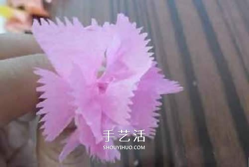 手揉紙康乃馨的制作 母親節(jié)康乃馨DIY圖解 -  rpnrmr.com