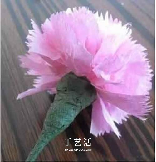 手揉紙康乃馨的制作 母親節(jié)康乃馨DIY圖解 -  rpnrmr.com