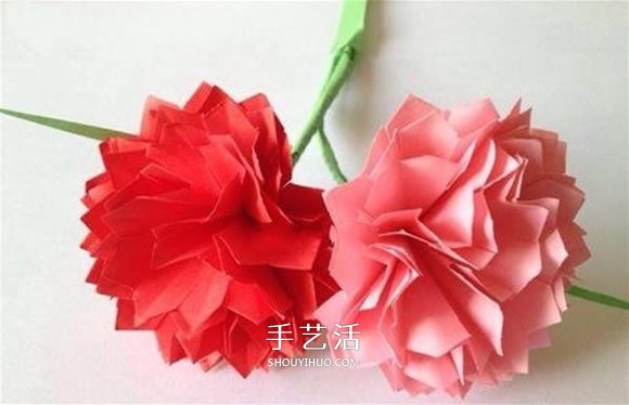 母親節(jié)康乃馨花的做法 彩紙康乃馨手工制作 -  rpnrmr.com