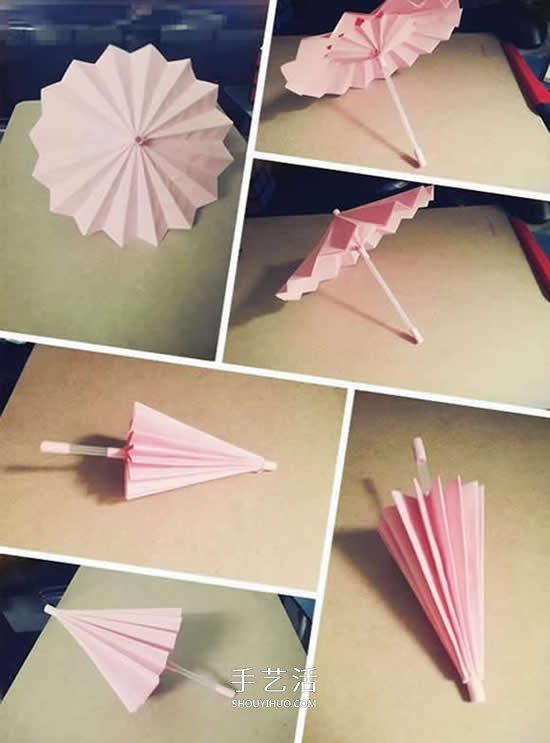 迷你油紙傘制作方法 折紙做油紙傘圖解教程 -  rpnrmr.com