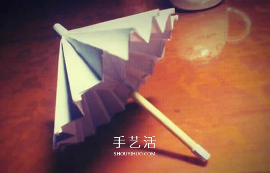 迷你油紙傘制作方法 折紙做油紙傘圖解教程 -  rpnrmr.com