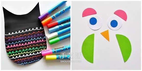 幼兒園手工制作貓頭鷹 卡紙做貓頭鷹簡單教程 -  rpnrmr.com