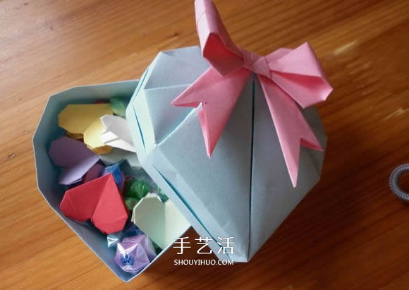 帶蓋子愛心盒子的折法 情人節(jié)愛心盒子折紙 -  rpnrmr.com