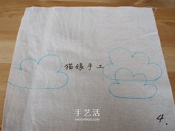 不織布制作祥云桌墊 布藝手工制作云朵桌墊 -  rpnrmr.com