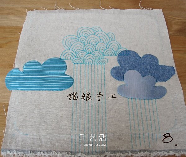 不織布制作祥云桌墊 布藝手工制作云朵桌墊 -  rpnrmr.com