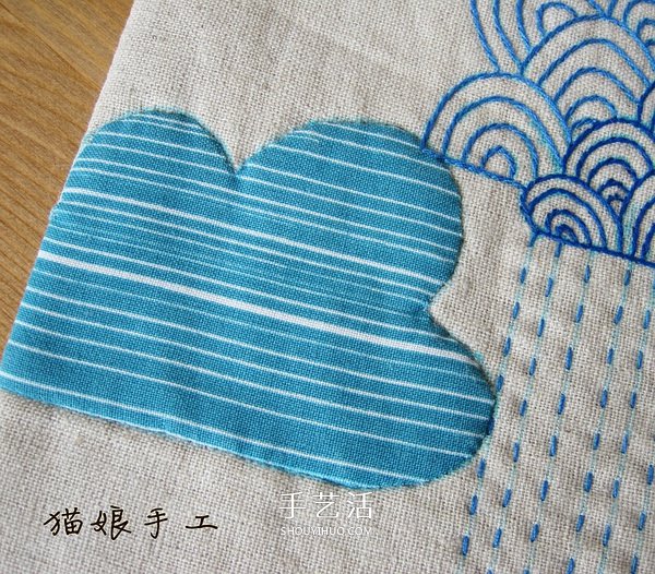 不織布制作祥云桌墊 布藝手工制作云朵桌墊 -  rpnrmr.com