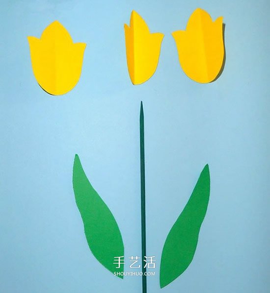 彩色卡紙做郁金香花 幼兒園手工制作郁金香 -  rpnrmr.com