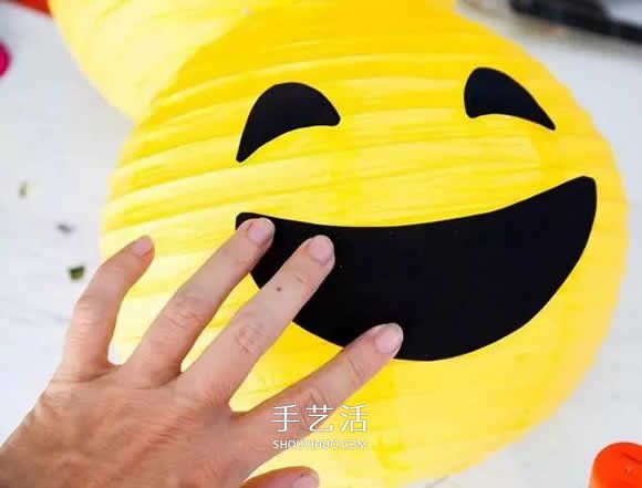 有趣笑臉燈籠的圖片 手工笑臉?lè)?hào)燈籠作品 -  rpnrmr.com