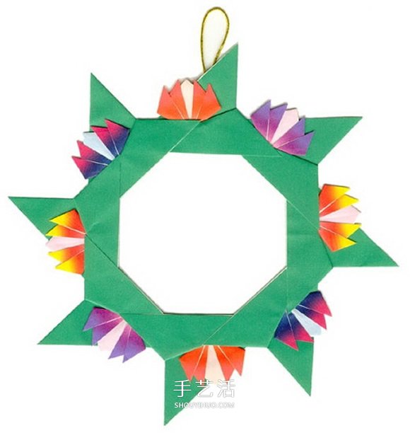 三角插飛鏢制作圖解 漂亮花環(huán)用三角插做 -  rpnrmr.com