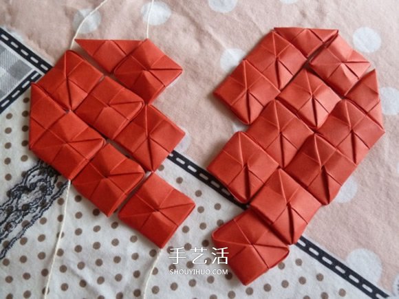 線穿浪漫愛(ài)心的折法 創(chuàng)意情人節(jié)愛(ài)心折紙圖解 -  rpnrmr.com