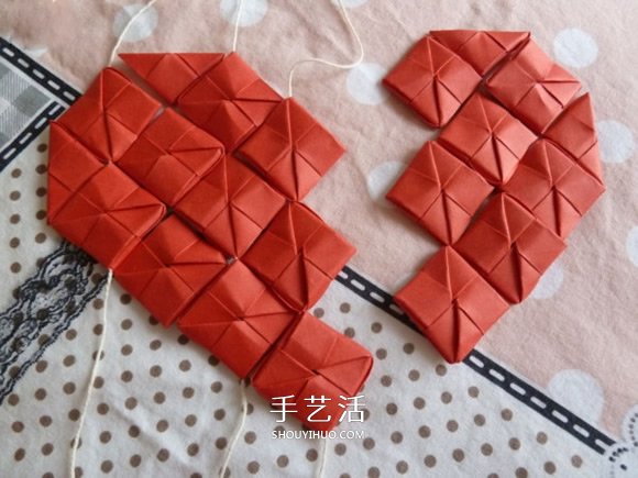 線穿浪漫愛(ài)心的折法 創(chuàng)意情人節(jié)愛(ài)心折紙圖解 -  rpnrmr.com