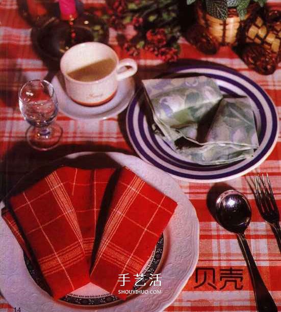 餐巾折紙貝殼的方法 簡單餐巾貝殼的折法圖解 -  rpnrmr.com