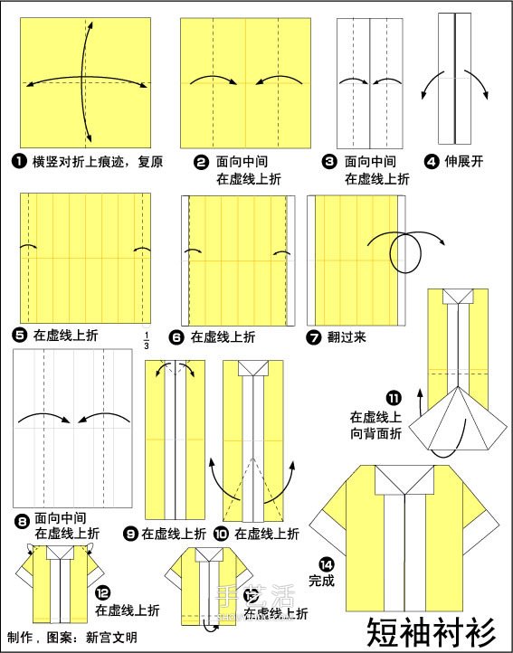 兒童短袖襯衫的折法 簡單夏天襯衫折紙圖解 -  rpnrmr.com