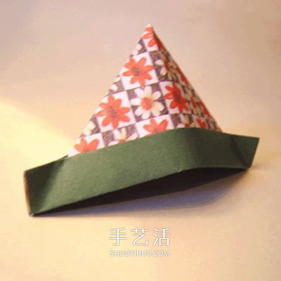 簡單又漂亮三角帽折紙 可愛三角帽的折法圖解 -  rpnrmr.com