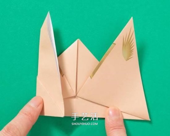 兔子手偶的折紙方法 簡易手偶兔的折法圖解 -  rpnrmr.com