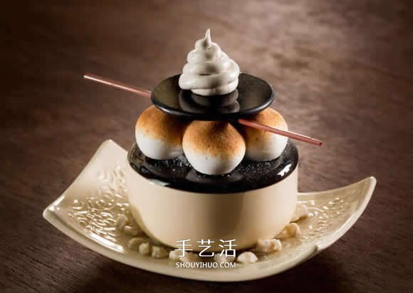 精致宛如高級法式甜點 陶瓷玻璃工藝品模型圖片 -  rpnrmr.com