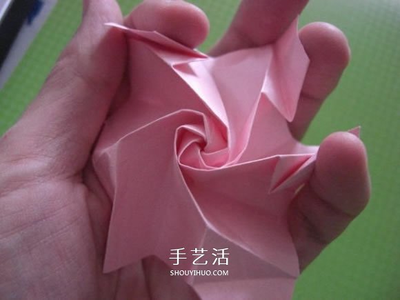福山玫瑰折法圖解教程 清晰大圖福山玫瑰折紙 -  rpnrmr.com